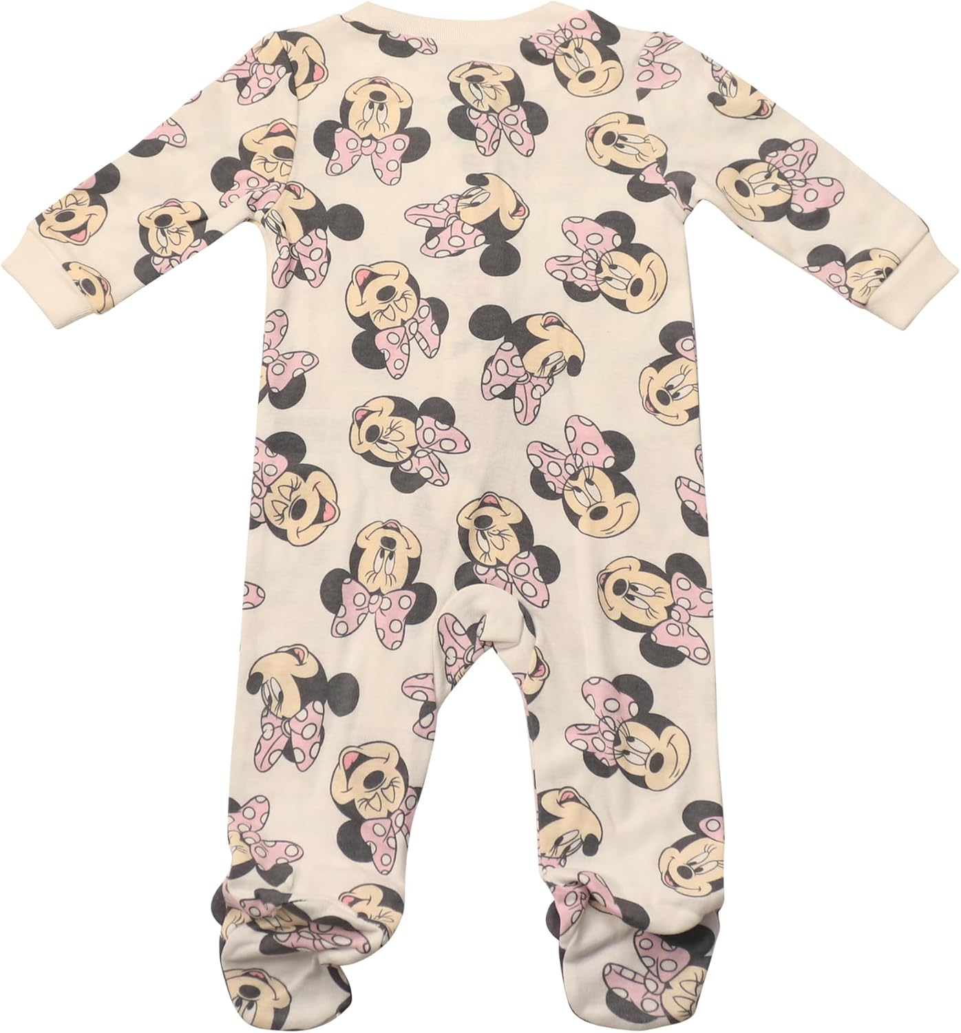 Magic Threadz Disney Clothes Baby Girls 2-Pack Quilted Footie Coveralls - Minnie Mouse and Princess Bodysuits (0/3M-6/9M)