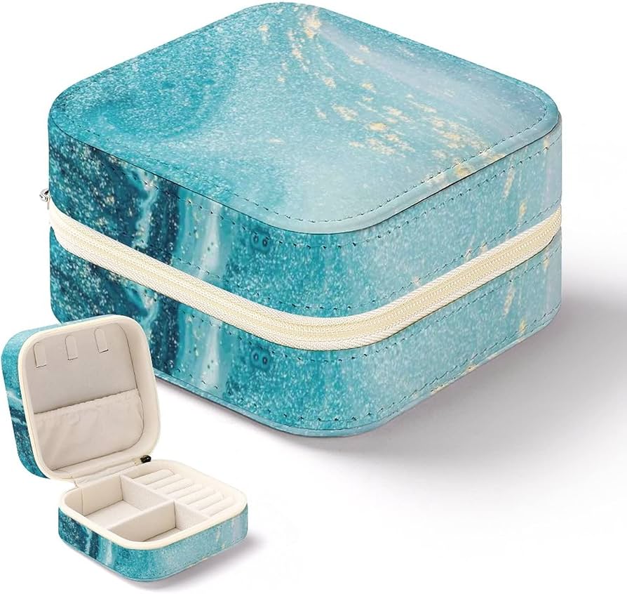 pnisen 100 収納ケース 円形 仕切り付き　ブレス　レディース Amazon｜ジュエリーボックス 綺麗な海 ジュエリー収納 アクセサリー