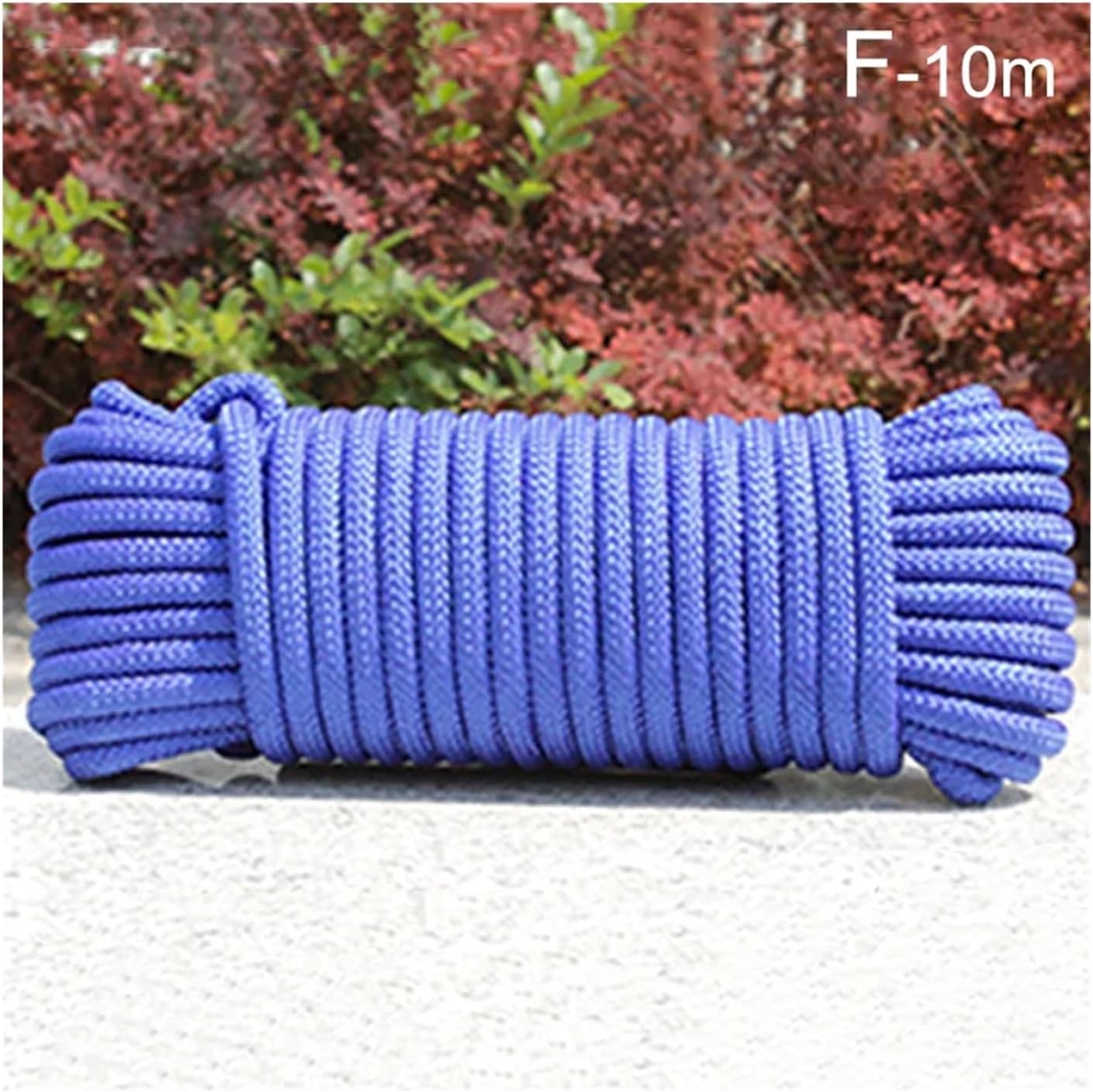 10m 2-8mm Nylon Braided Cord Rope Thread String Strap Necklace Rope for Jewelry Making Crochet for Paracord Bracelet Lanyard(Blue,6mm)