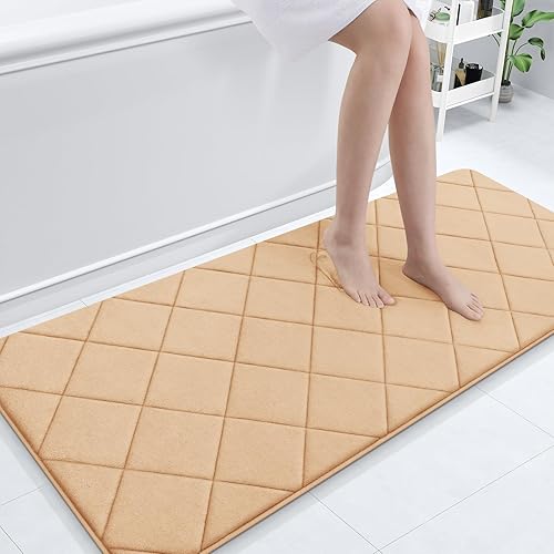 Miniatura 130 de OLANLY Tapete de baño de espuma viscoelástica de 24 x 16 pulgadas, ultra suave y absorbente, lavable a máquina, cómodo tapete de baño para suelo de