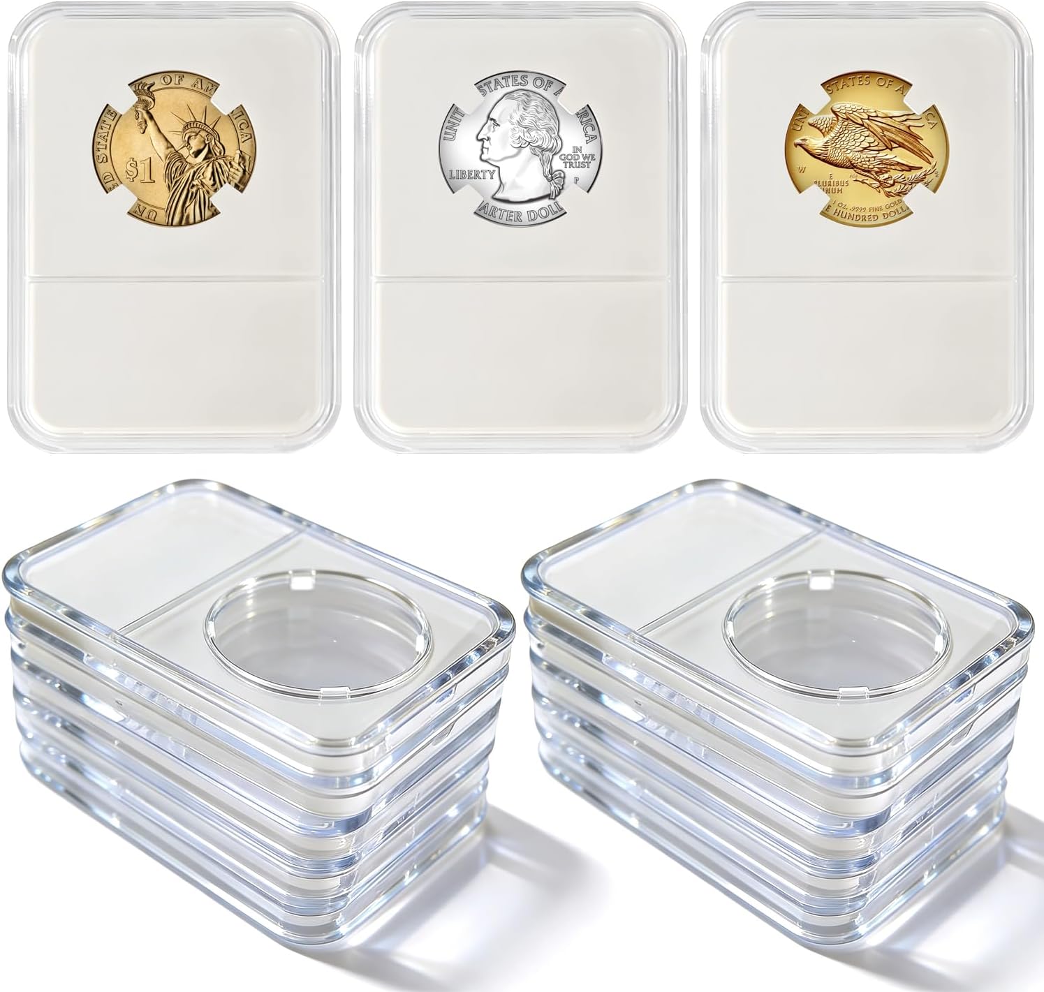 33mm Coin Slabs 10-Pack for Gold Eagle & Gold Buffalo Coins Holder