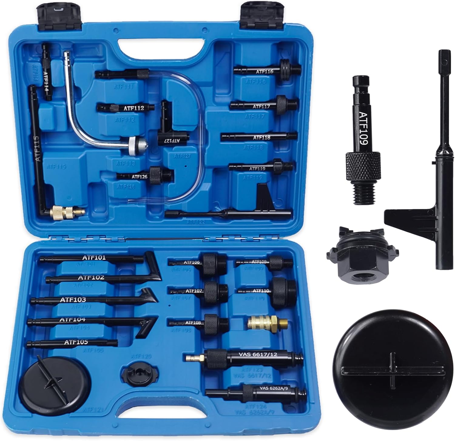 27PCS Transmission Fluid Oil Filler ATF Adapters Compatible with Ford VW, Audi, BMW, Benz, Porsche, Skoda, Nissan, Honda ect.