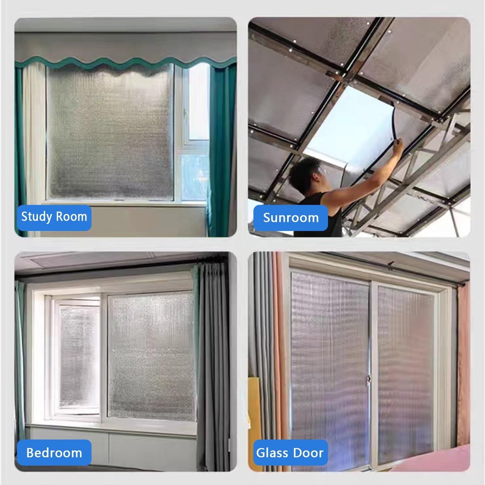 Fensterfolie Sonnenschutz 50x90cm | Hitzeschutz & Sichtschutz | Für Dachfenster & Büro