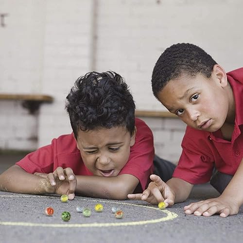 Miniatura 8 de Canicas de vidrio de 0.630 in, canicas vibrantes y duraderas para jugar y decorar (128 piezas)