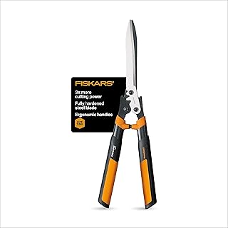 Fiskars 23-Inch Hedge Shears, Bush Trimmer with PowerGear2 Design That Provides 3X More Power on Every Cut, SoftGrip handl...