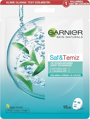 Garnier Vegan Saf&Temiz Cilt Kusurlarına Karşı Kağıt Yüz Maskesi