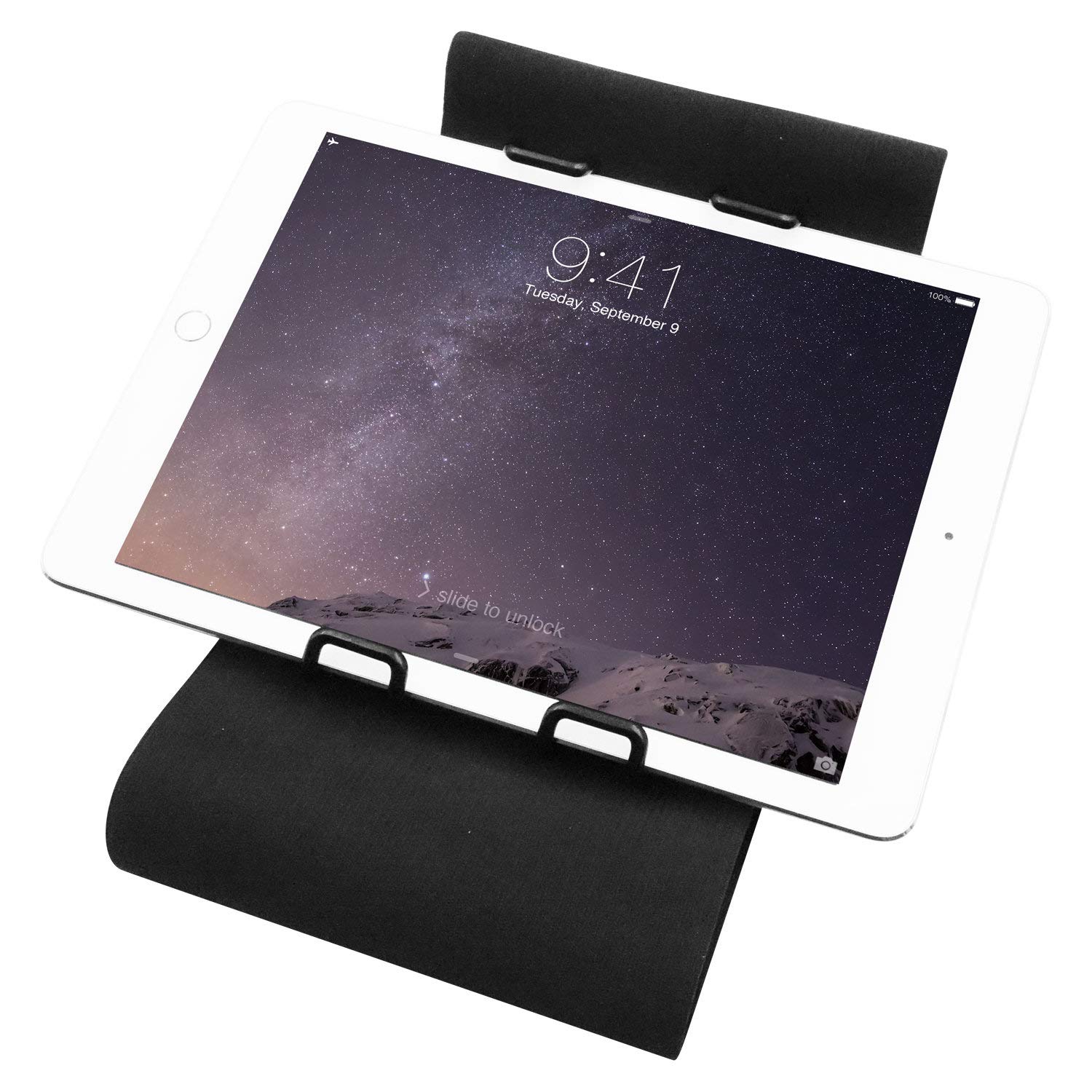 Macally HRSTRAPMOUNT, Support de Voiture à Sangle appuie-tête pour Tout iPad et Tablet PCs de Largeur Max. de 22 cm