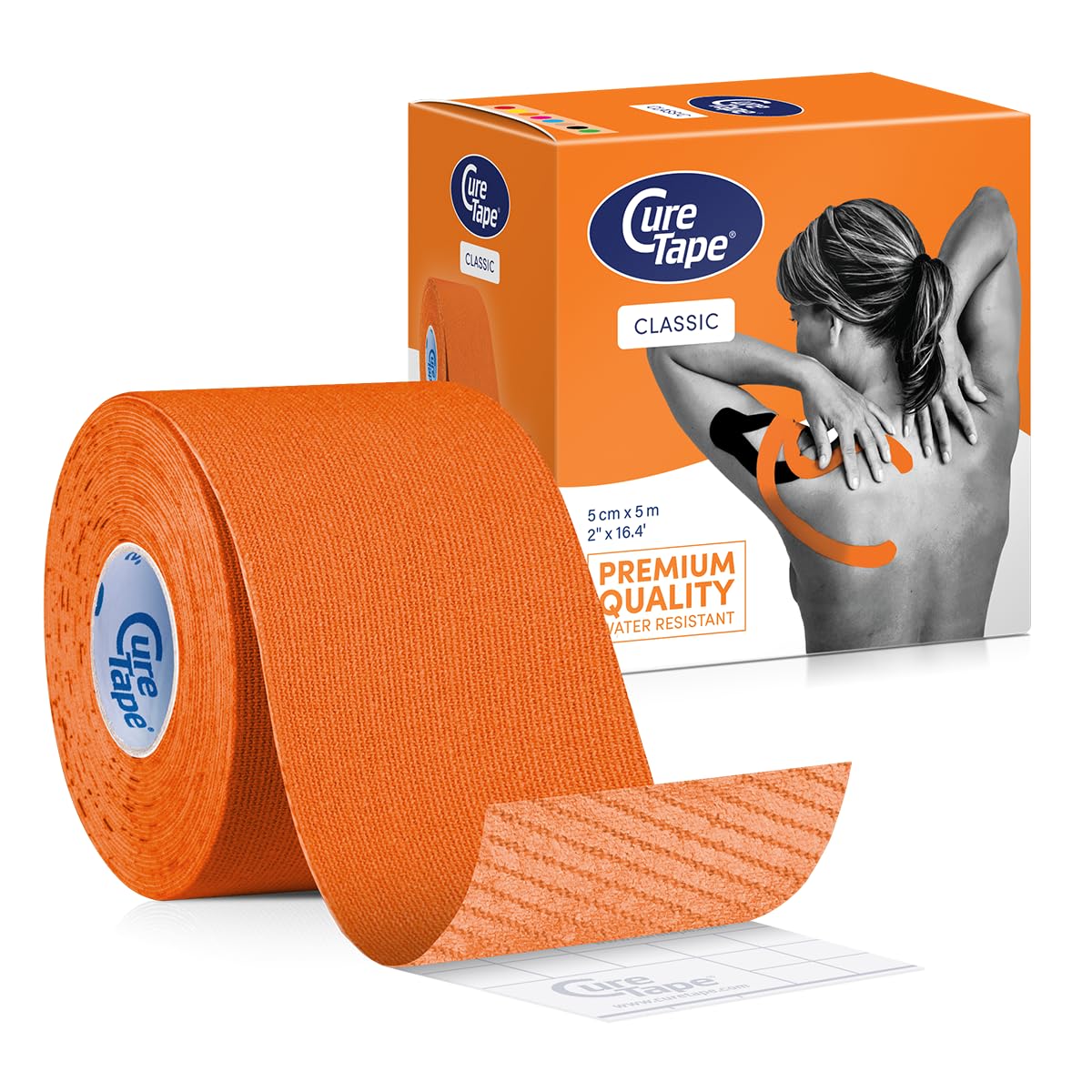 Curetape Classic 8717624160196 Taśma Kinezjologiczna, Czerwony, 5 cm x 5 m
