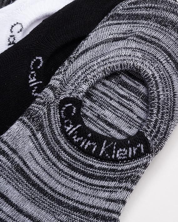 Image of Calvin Klein Womens No Show Socks - 6 Pack Non Slip Heel Lightweight Cotton Blend Low Cut Invisible Socks for Women