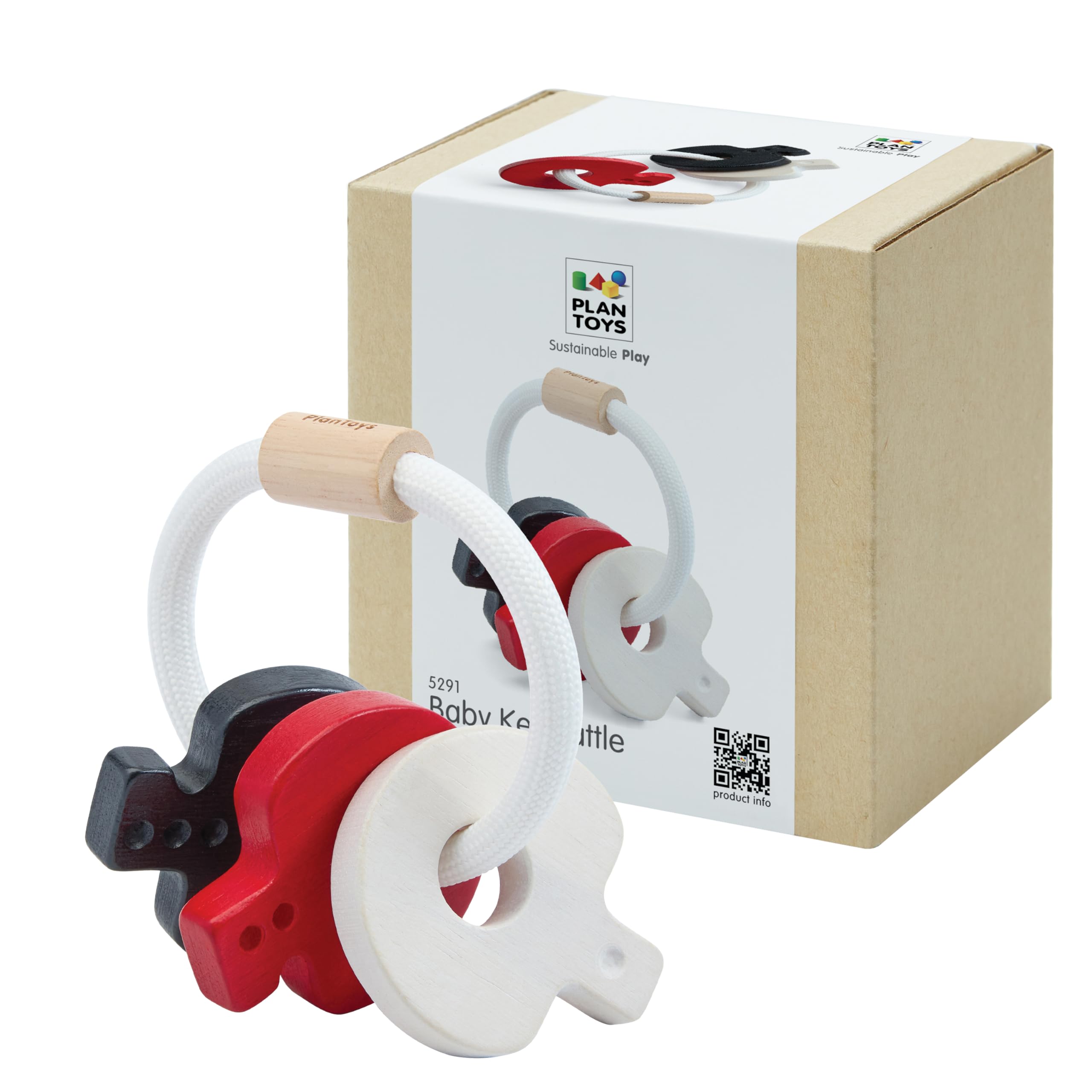 PlanToys Babyschlüssel-Rassel, hoher Kontrast