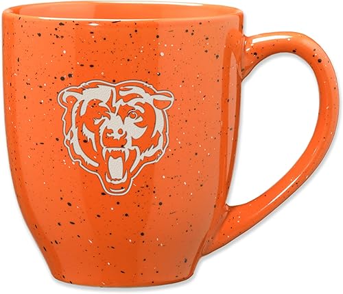 Miniatura 365 de Rico Industries, NFL Football - Taza de café de 16 oz de cerámica moteada, grabada con láser y de color de los equipos de fútbol americano de la NFL