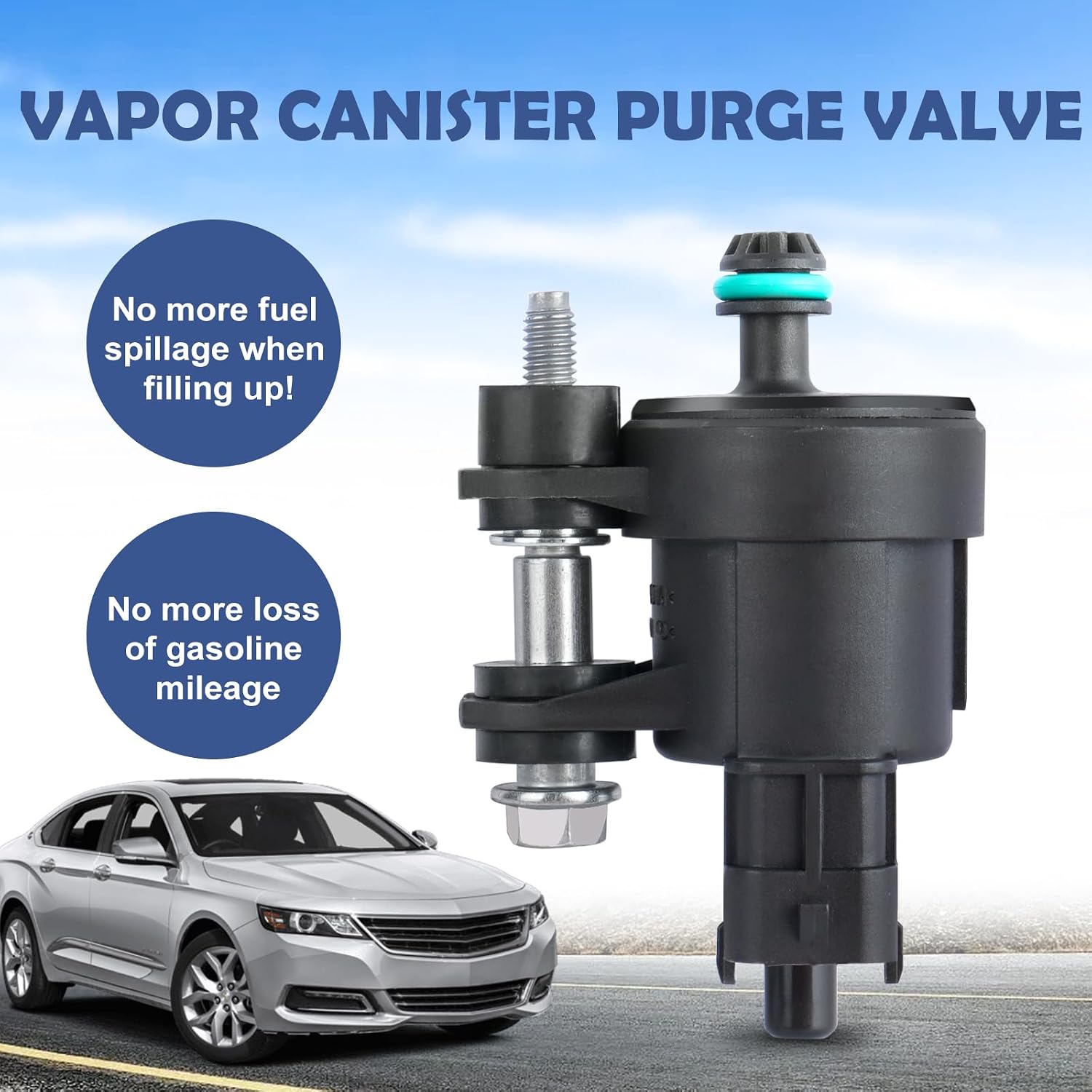 12610560 Vapor Canister Purge Valve Solenoid - EVAP Compatible with Enclave Lacrosse ATS CTS ELR SRX XTS Camaro Caprice Equinox Impala Traverse Volt Acadia Canyon Terrain Outlook 911-082 214-2137