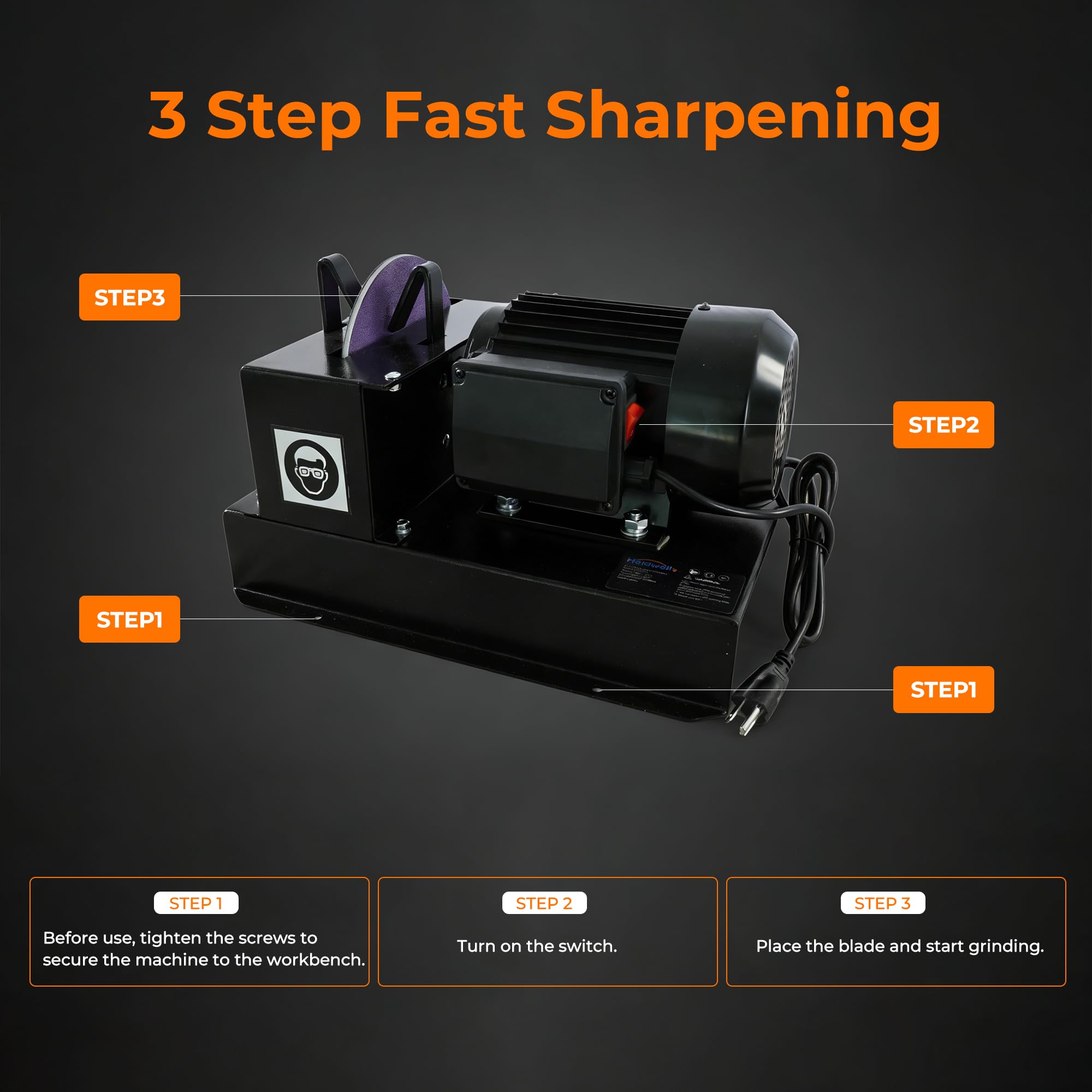 Lawn Mower Blade Sharpener - Restore Blades Fast -5
