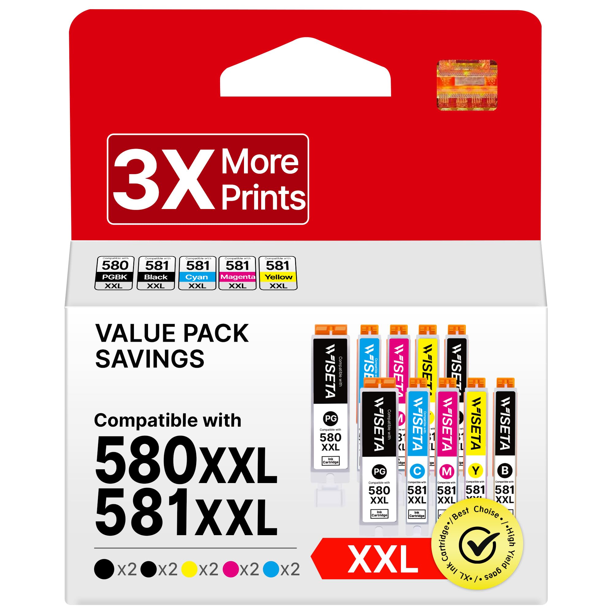 WISETA 302 XL Kompatibel für HP 302 druckerpatronen Multipack 302XL patrone für HP Envy 4525 4520 4522 4527 4524 DeskJet 3630 3636 3638 3639 OfficeJet 3830 (1Schwarz 1Farbe) Neue Chip-Version 2026