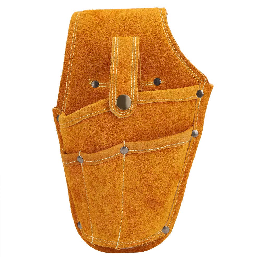 Sac banane pour outils électriques rangement portable multifonctionnel en cuir de vache