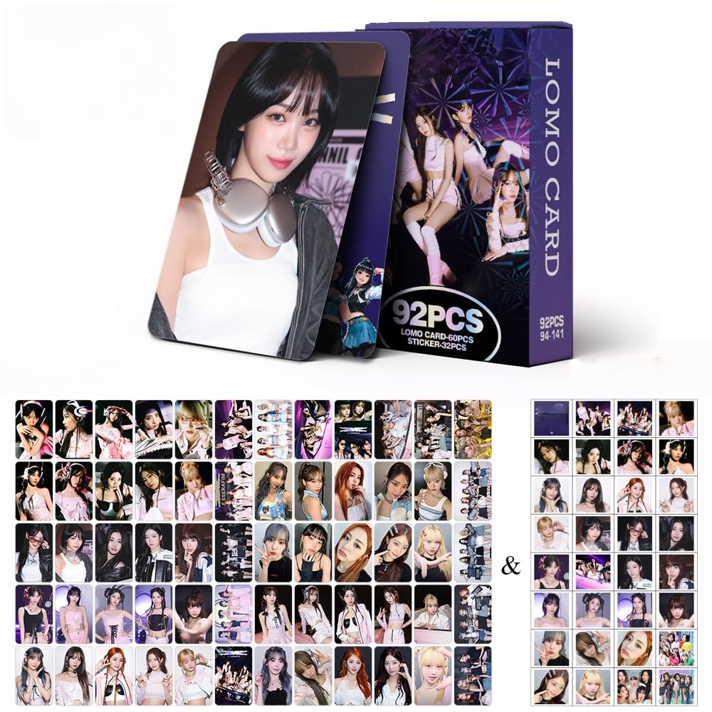 MXP LE-SSERAFIM 60 Pcs Photocards +32 Pcs Sticker 92pcs Laser Postcards 'FEARNOT' CHAEWON YUNJIN EUNCHAE Photo Cards(Perfect Night)
