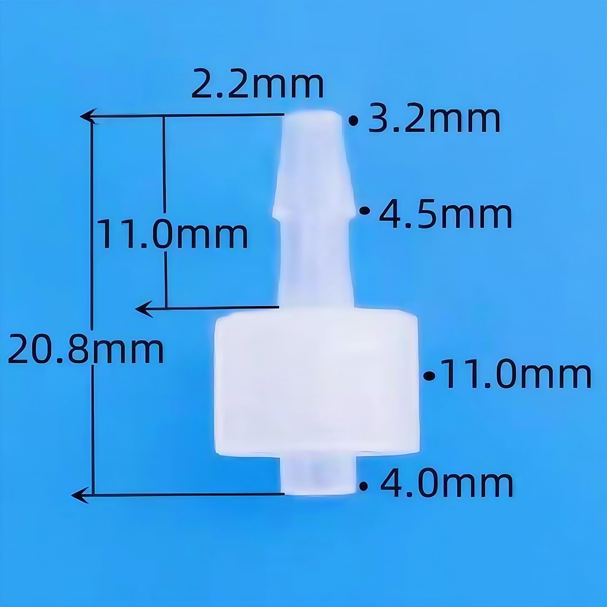 Conectores macho Luer a Barb – Paquete de 100 – Accesorios de manguera de plástico duraderos para laboratorio e industrial – Reutilizables y fiables