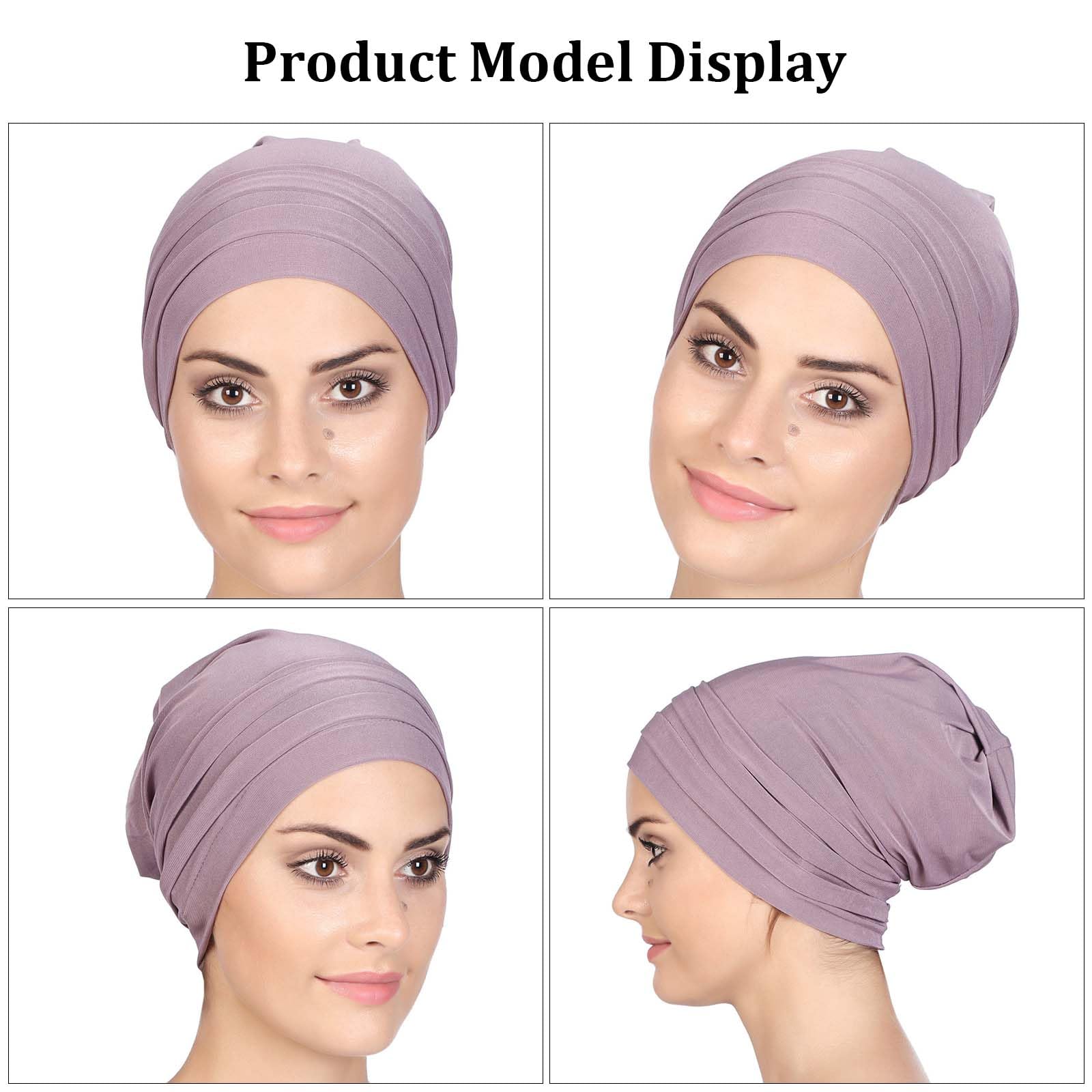Gorra Quimio Mujer 2 Piezas, Gorro para Quimioterapia Fino y Suave