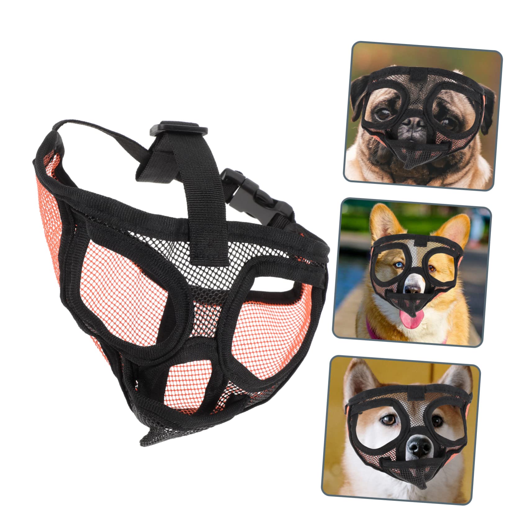 Sosoport 4pièces Muselière Respirante pour Chien Muzzle Anti-aboiement Et Anti-Morsure pour Chiens De Toutes Accessoire Pratique Et Confortable Matériau Résistant