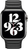 Vista 3 de Apple - Correa de reloj, eslabones de piel (40 mm), negro, S/M