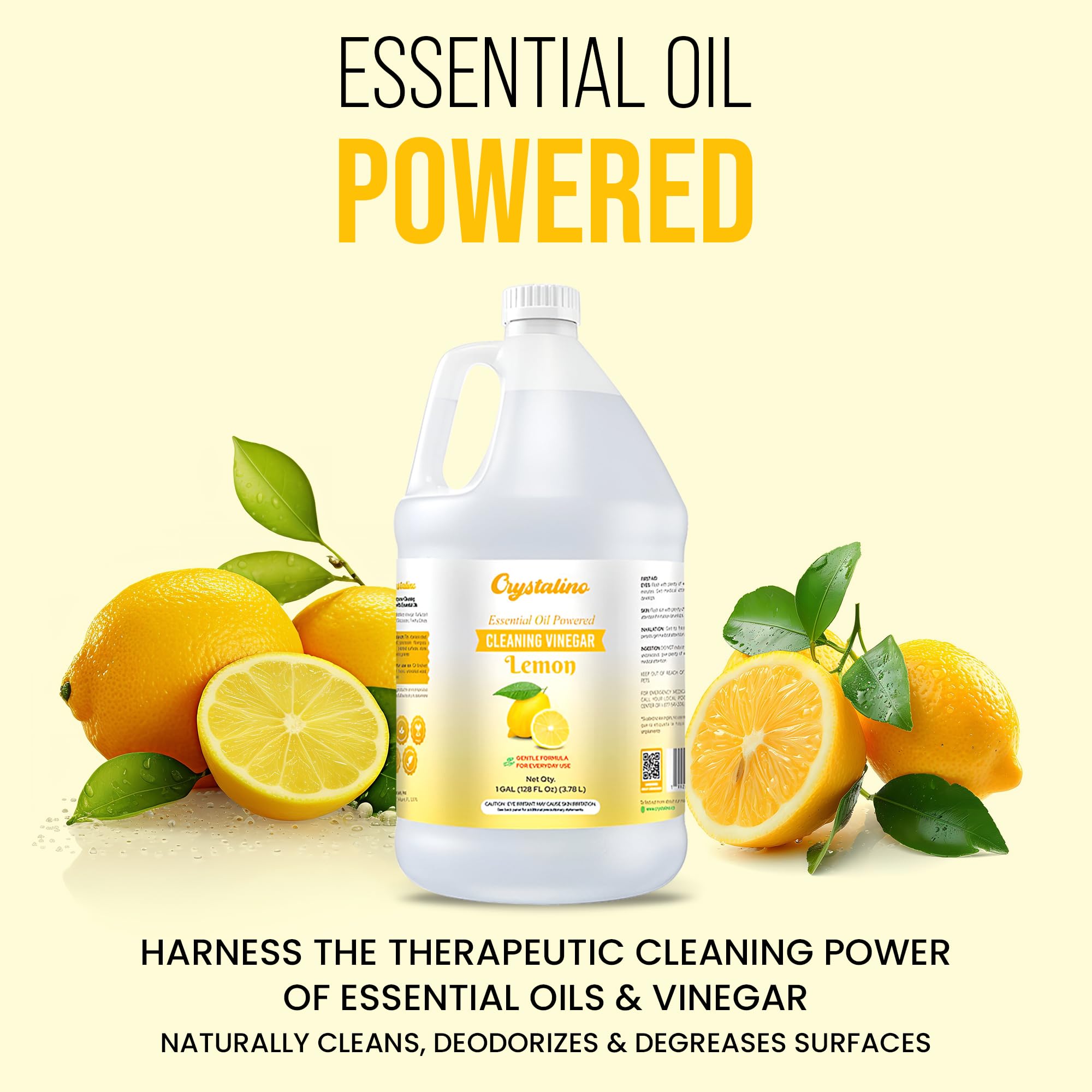 Amazon.com: Crystalino Lemon Essential Oil Cleaning Vinegar (1