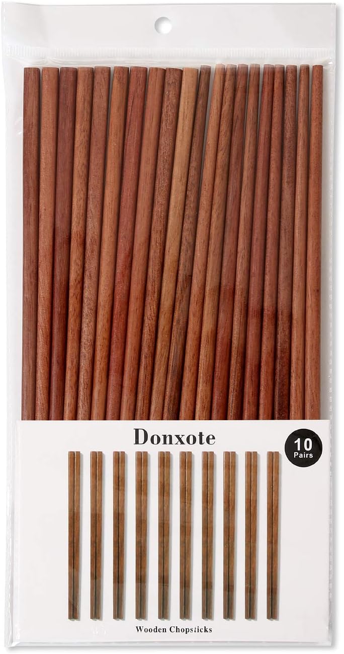 Best Cyber Deals 🔥 Wooden Chopsticks, Donxote 9.84 Inch Reusable Chinese Chopsticks Set of 10 Pairs Black Friday 🔥 Wooden Chopsticks, Donxote 9.84 Inch Reusable Chinese Chopsticks Set of 10 Pairs
