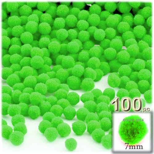 Miniatura 4 de La artesanía Outlet 100-Piece Multi Purpose pompones acrílico 7mm028-inch redondo Verde esmeralda