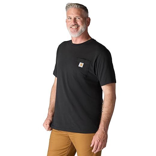 CarharttMenLoose Fit Heavyweight Short-Sleeve Pocket T-ShirtBlackMedium