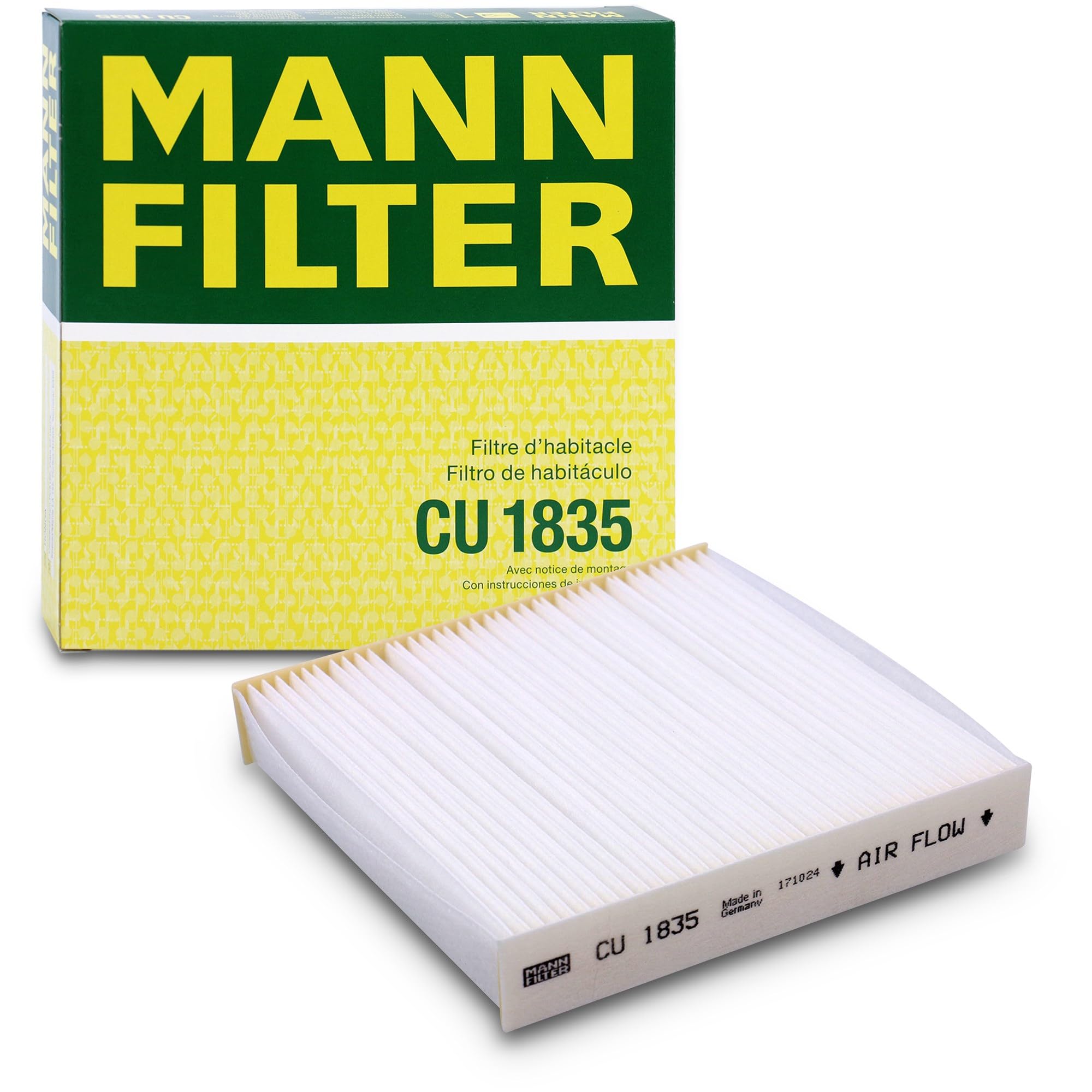 MANN-FILTER CU 1835 Cabin Air Filter - for Cars + Transporters