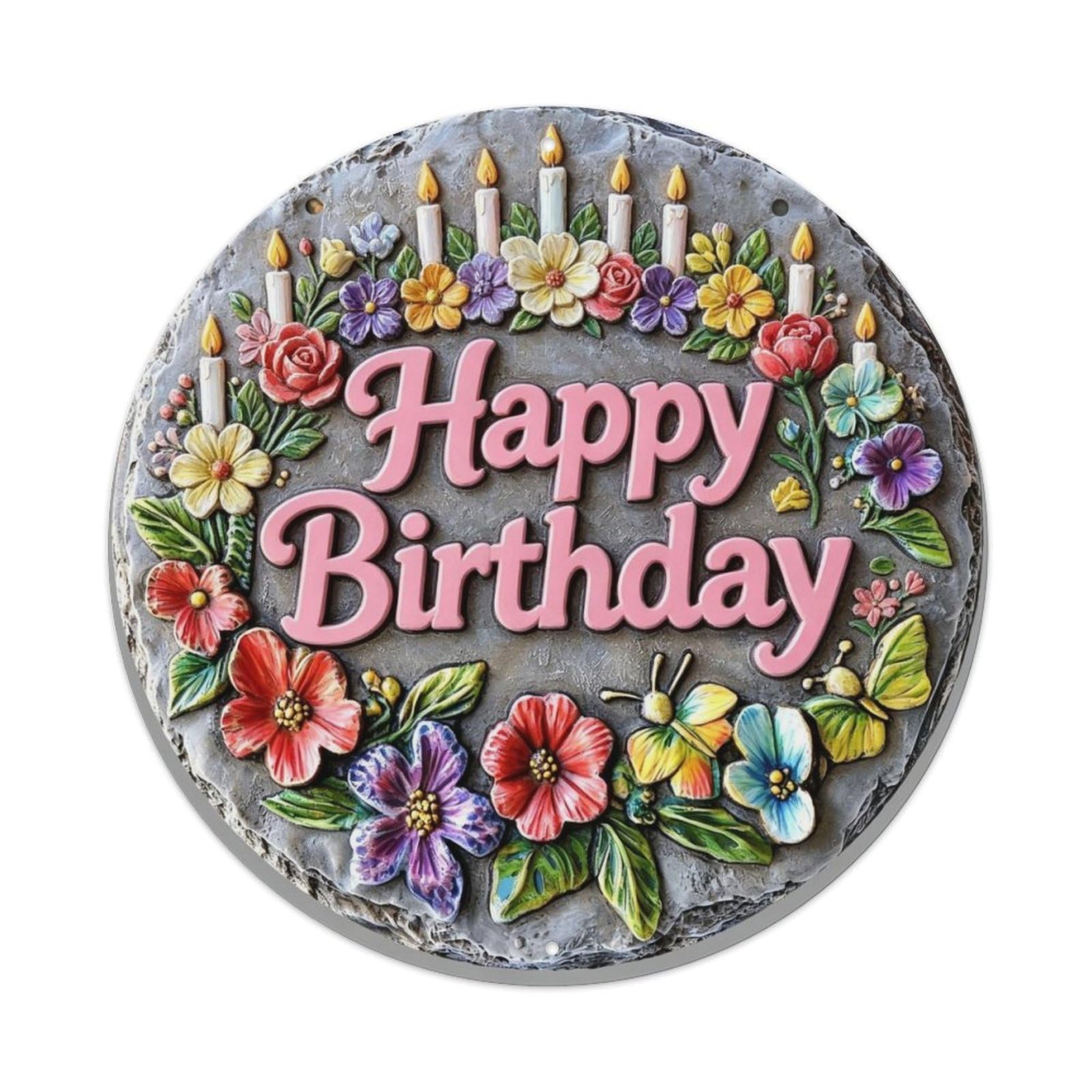 Happy Birthday Metal Tin Sign Plaque