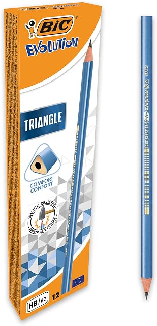 BIC Evolution Triangle Pencils - Pack of 12, Grey