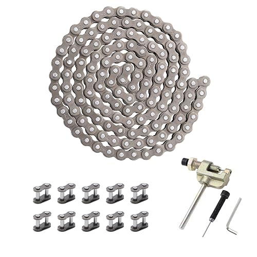 KAMIER #25 Cadena de rodillos 132 eslabones con disyuntor de cadena de transmisión para maquinilla de afeitar MX500 MX650 SX500 Mcgrath Dirt Rocket disponible en Yaxa El Salvador