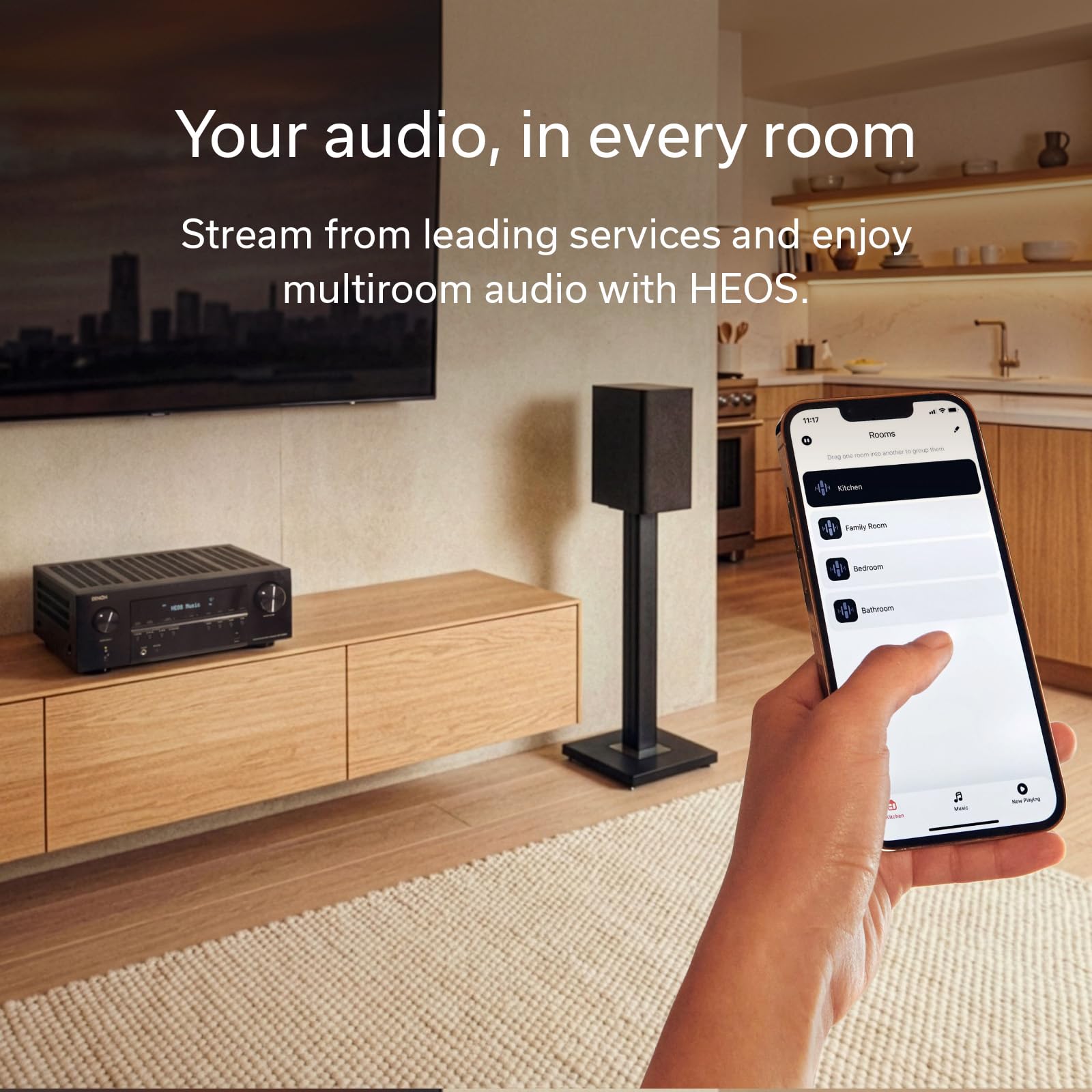 Denon AVR-X2900H 7,2-kanałowy odbiornik AV, 95 W, Dolby Atmos & DTS: X, 8K / 60 Hz i 4K / 120 Hz wideo, HEOS Wireless Multiroom Streaming, Wi-Fi, Bluetooth, Audyssey MultEQ XT