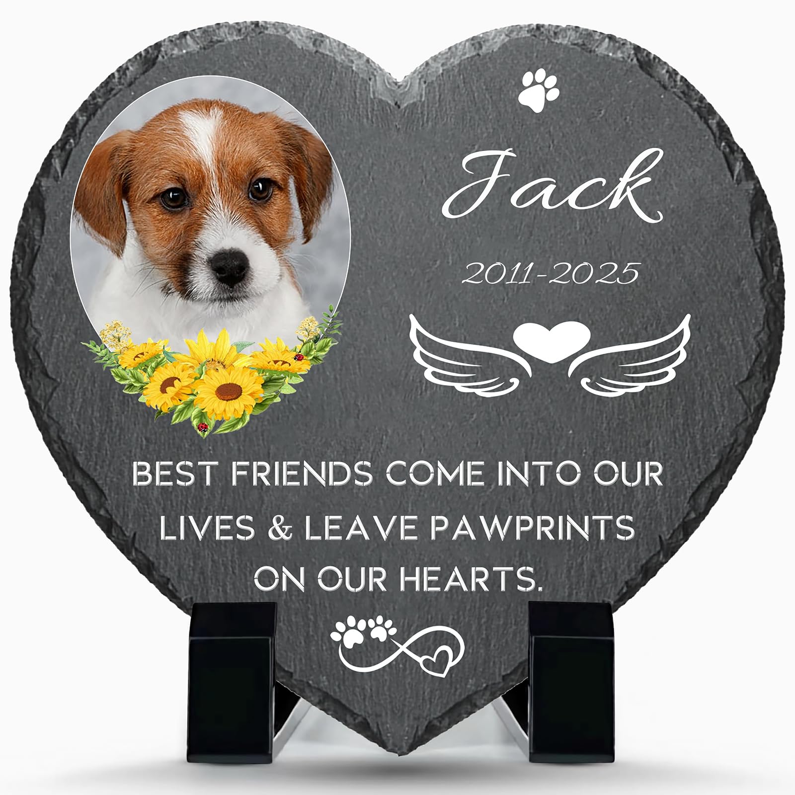 Alienc Personalised Pet Memorial Plaque – Dog Memorial Gifts, Cat & Dog Remembrance Gifts, Pet Plaques, Custom Grave Stone, Pet Tribute Keepsake