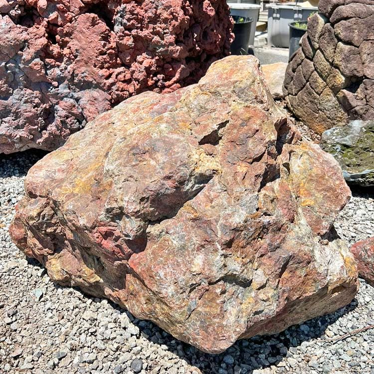津軽　錦石 鑑賞石　青森県津軽西海岸　自然石　盆石　水石　赤石 Amazon | 津軽錦石 自然石 庭石 陸奥 青森県産 赤石 錦石 青森 景石
