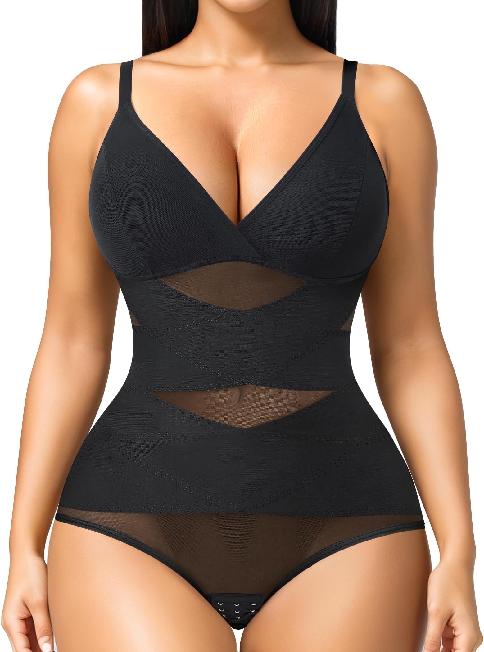 Shapewear Bodysuit for Women Seamless Body Shaper Tummy Control Waist Trainer Vest Shaping Leotard Tops