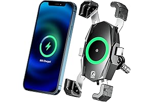 Kewig Wireless Motorcycle Charger- 15W Qi Wireless Charging, 20W Fast USB C, Waterproof