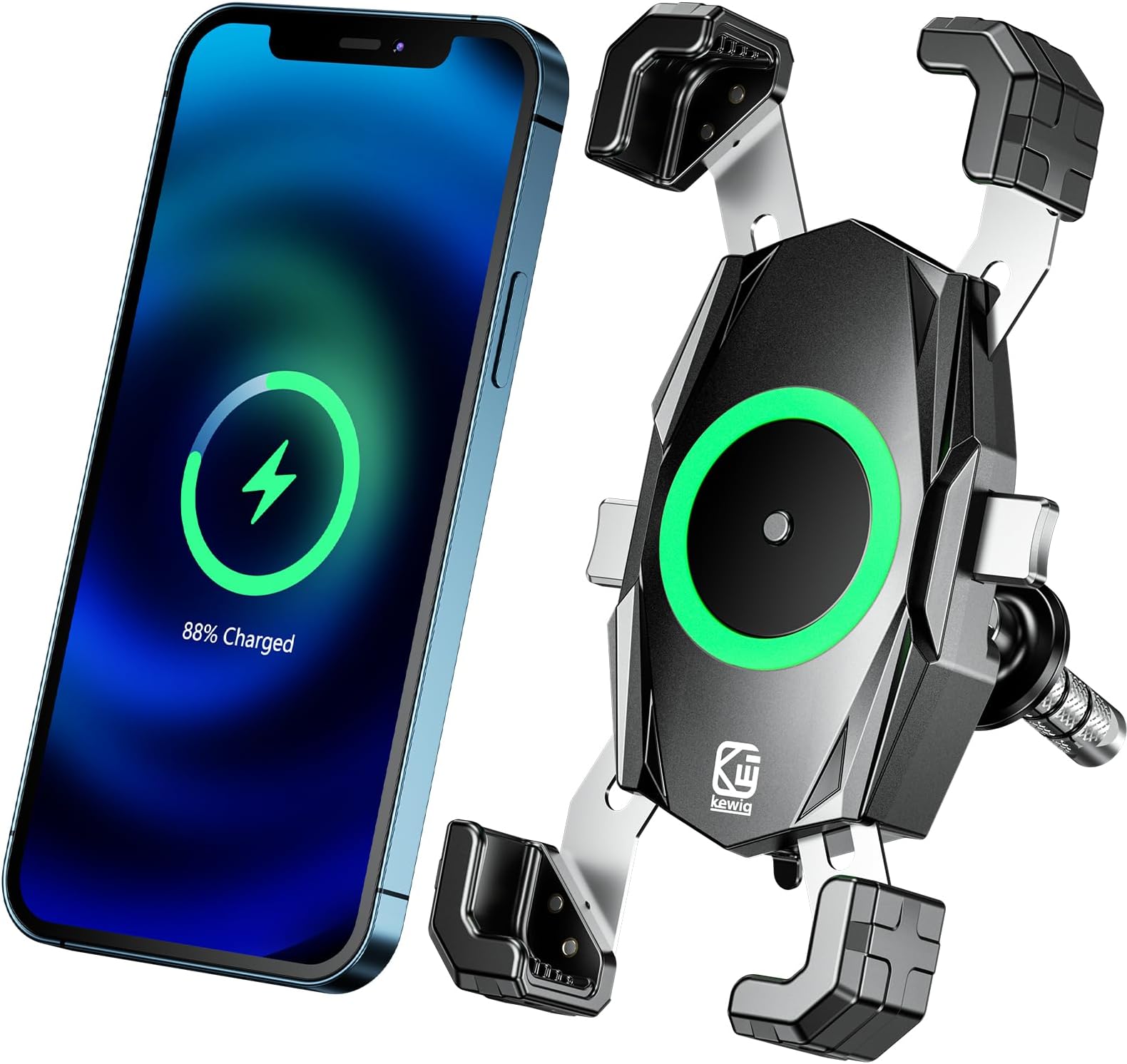 Yoke 30 Nut Cap Motorbike Mount & Strong Grip Holder for iPhone 12 Pro (sku 58308) main image 0