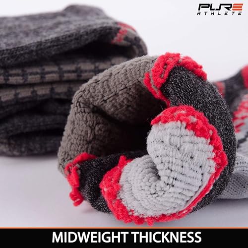 Miniatura 6 de Pure Athlete High Performance Wool Ski Socks - Thermal Warm Merino Wool OTC Sock, Men Women