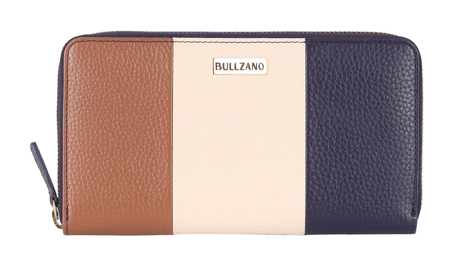 Vogue Women's/Ladies Genuine Leather Wallet/Purse, Cream Zip Closure (15 Card Slots)-image-5
