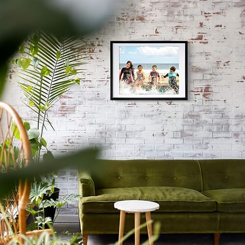 Vista 495 de Egofine Portarretratos de 9 x 12 pulgadas hecho de madera maciza con plexiglás, fotos de 5 x 7/6 x 8 con paspartú o de 9 x 12 pulgadas sin paspartú