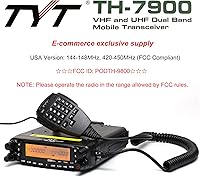 Vista 2 de TYT TH-7900 Mobile Radio 50W Dual Band VHF/UHF Vehicle Transceiver with Cable