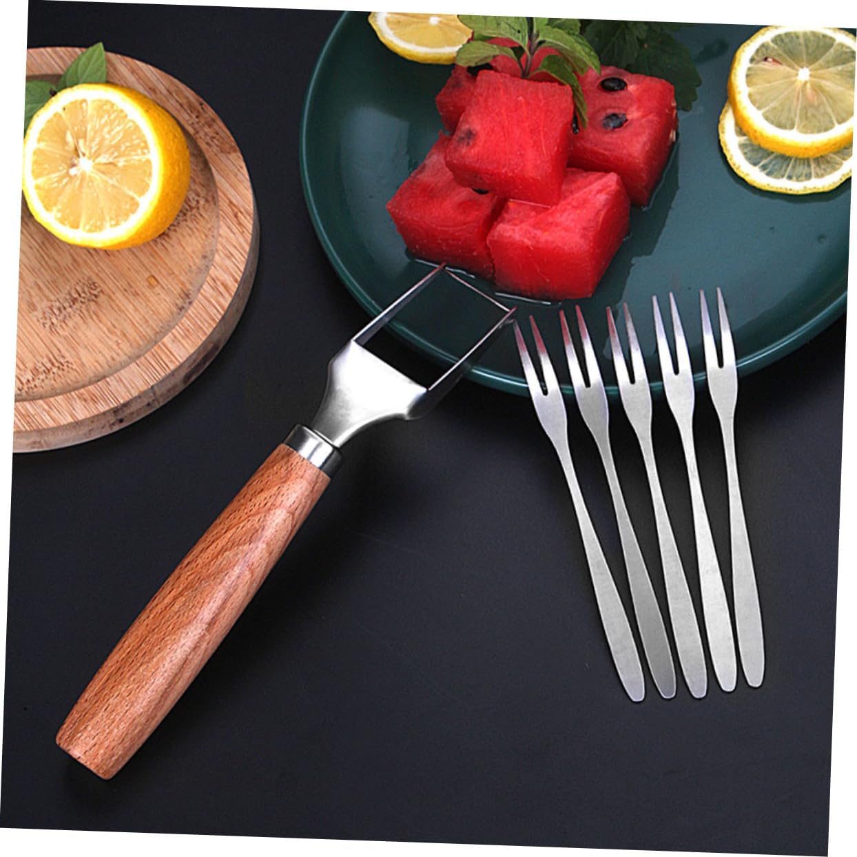 Handheld Stainless Steel Watermelon Cutter for Cubes and Fruits
