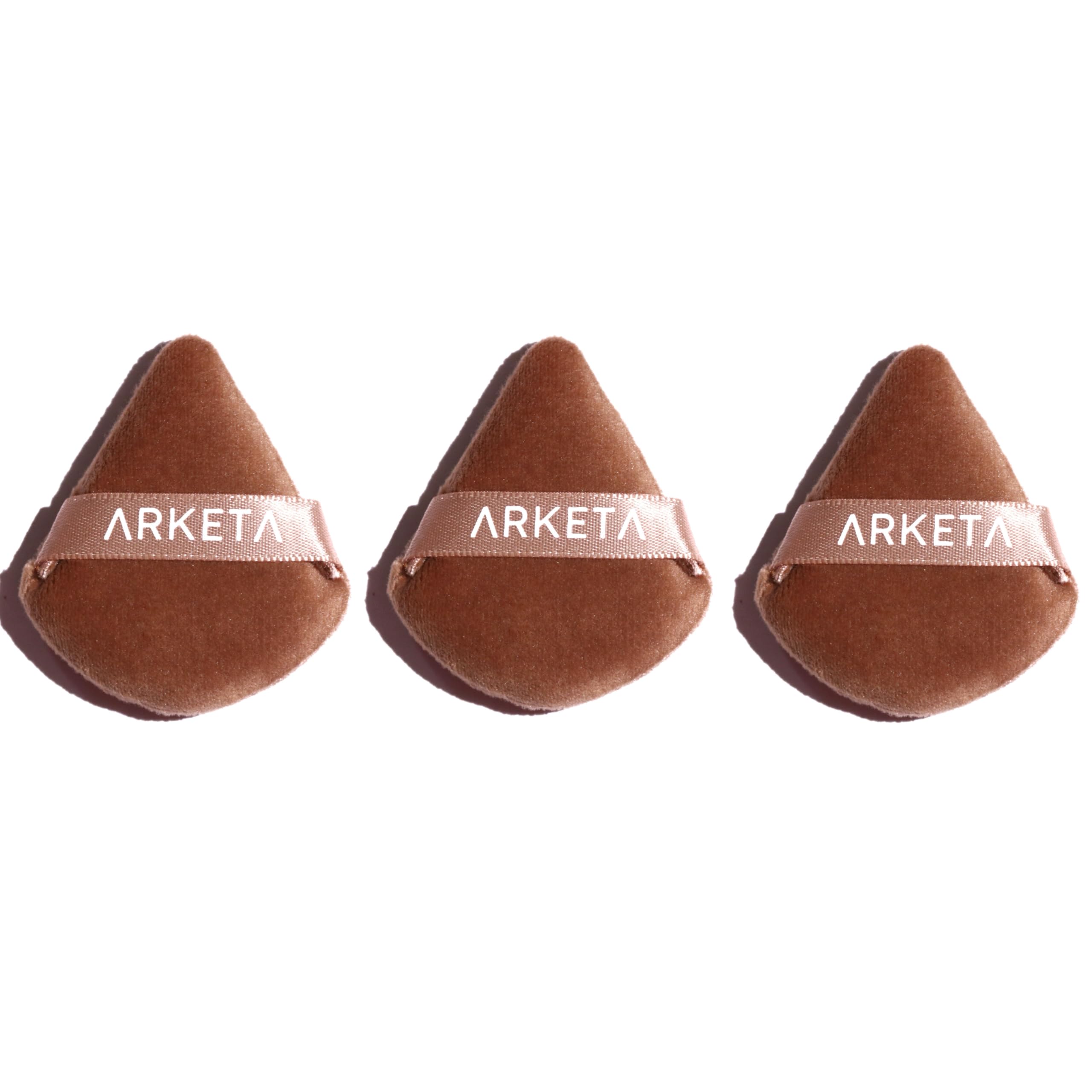 Arketa Cosmetics Brown Powder Puffs, Set of 3-image-4