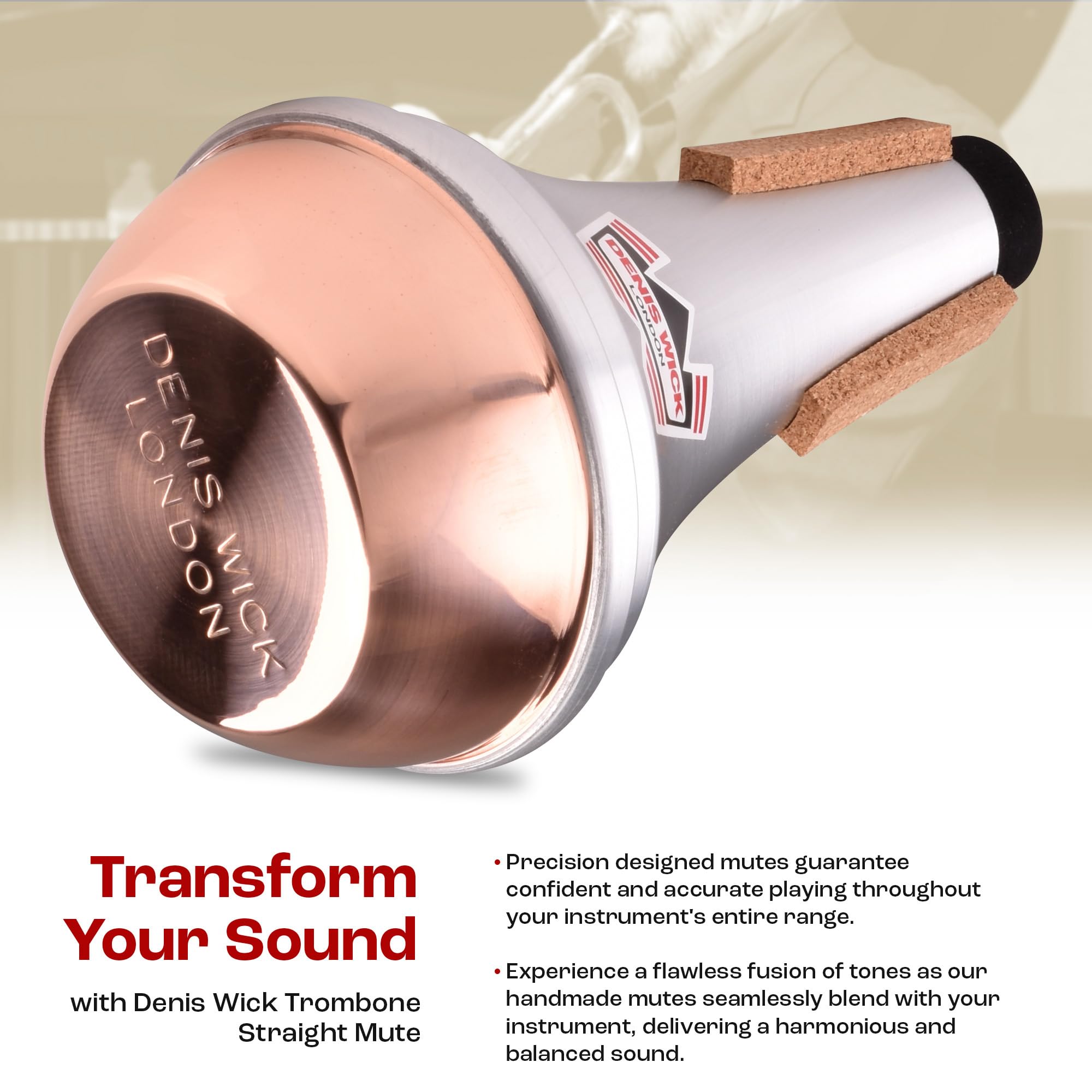 デニスウィック ミュート トランペット コルネット用 ストレート