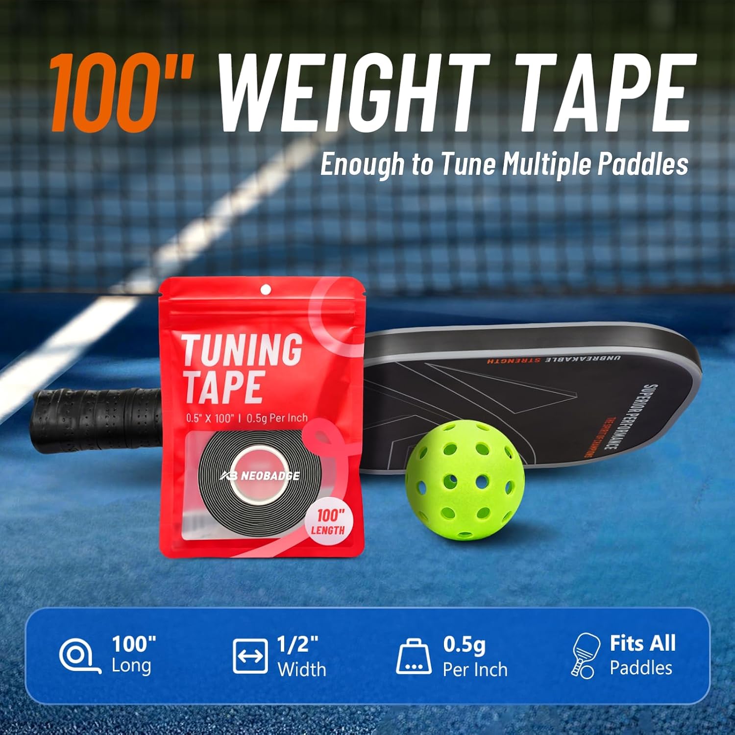 Pickleball Paddle Weights – Lead-Free Alternative to Lead Tape | Tungsten Weights Alternative, Precise Weighting for Customizable Paddle Balance & Control