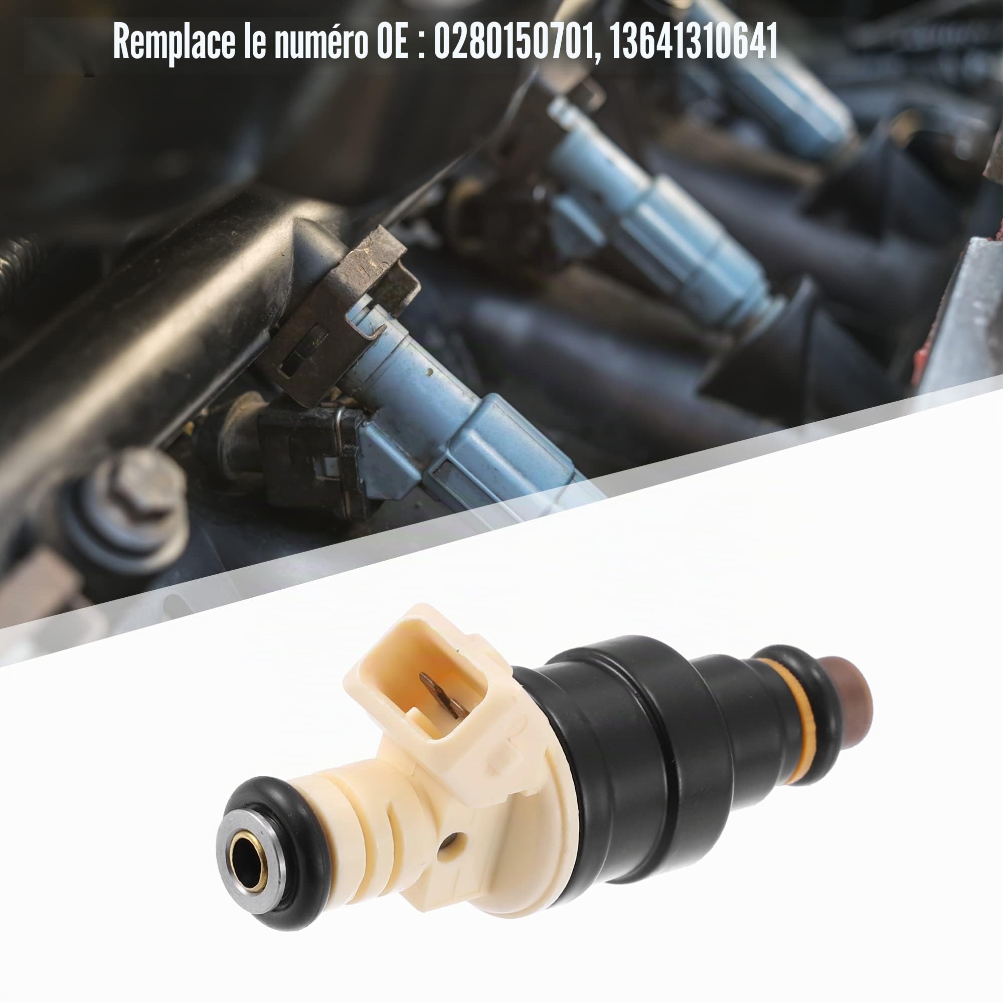 X AUTOHAUX 6Pcs Injecteur De Carburant Pour Peugeot 406 1996-2004 | Pour Peugeot 605,Pour Alfa Romeo 164/166/GTV,Pour BMW E36 M3/M5 E34,OE 0280150701/13641310641,Métal Plastique,Haute Impédance