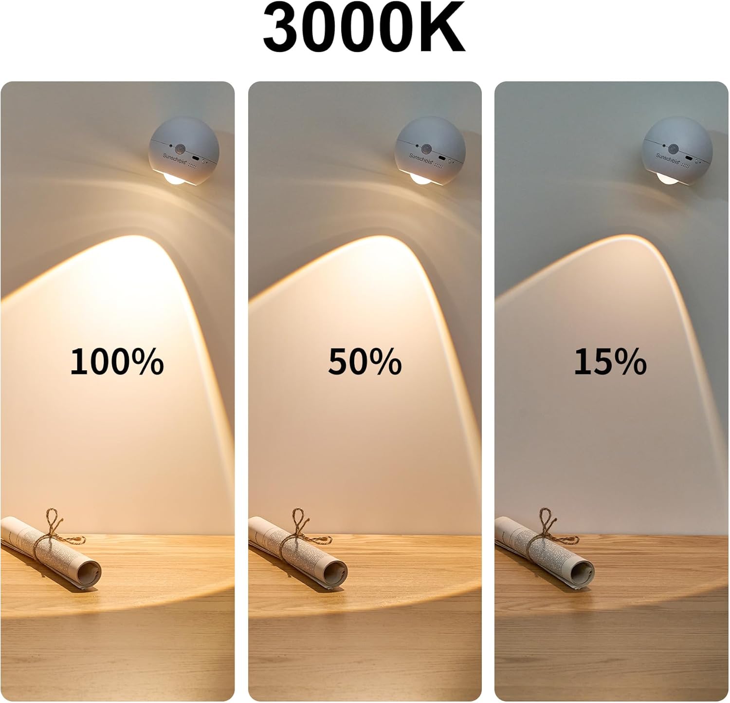 Apliques de pared a pilas, magnéticos, recargables, inalámbricos