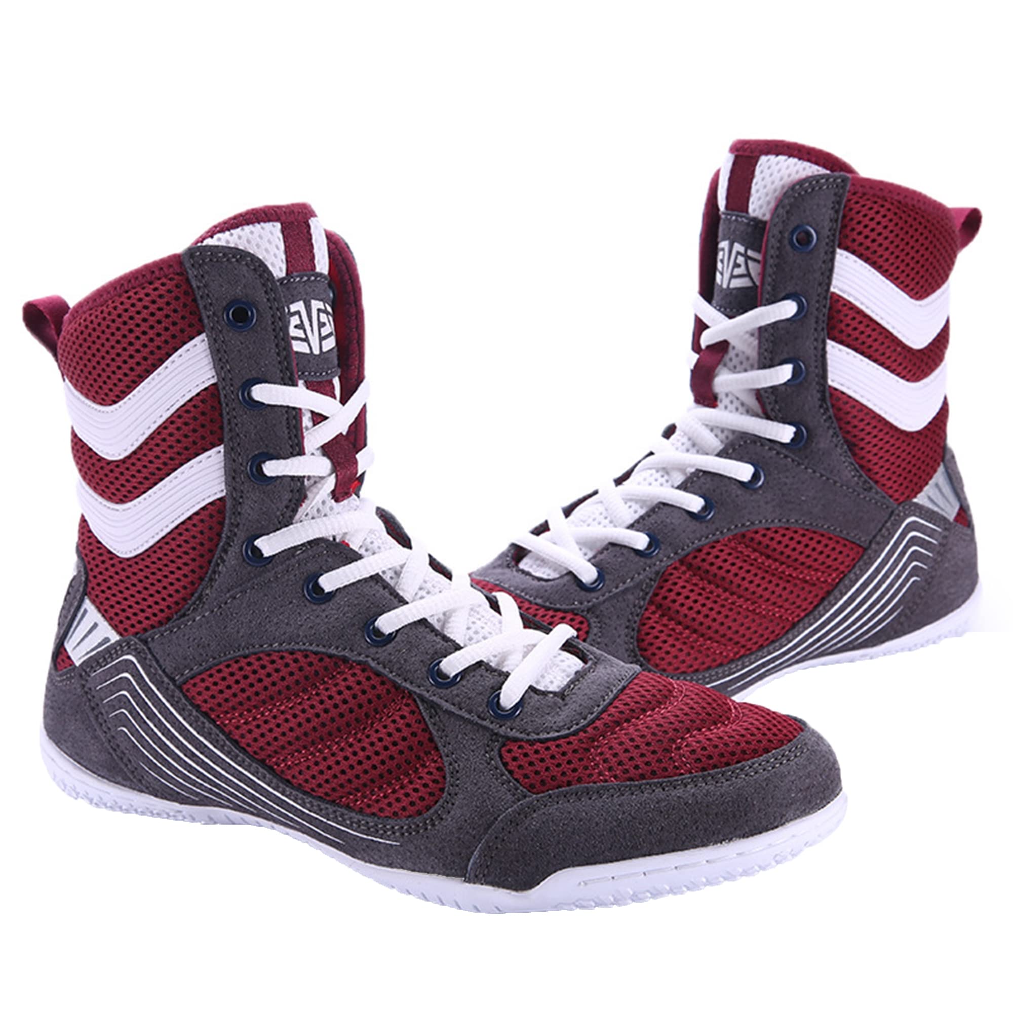 Zapatos De Boxeo para Hombre Botas Altas De Entrenamiento De Lucha para Interiores Transpirable Ligero Antideslizante Unisex