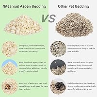 Vista 4 de Niteangel Virutas de Álamo Temblón - Cama para Hámster Sirio Enano, Jerbo, Ratones, Degu, Rata, Conejo, Conejito, Cobaya, Chinchilla, Erizo u Otras